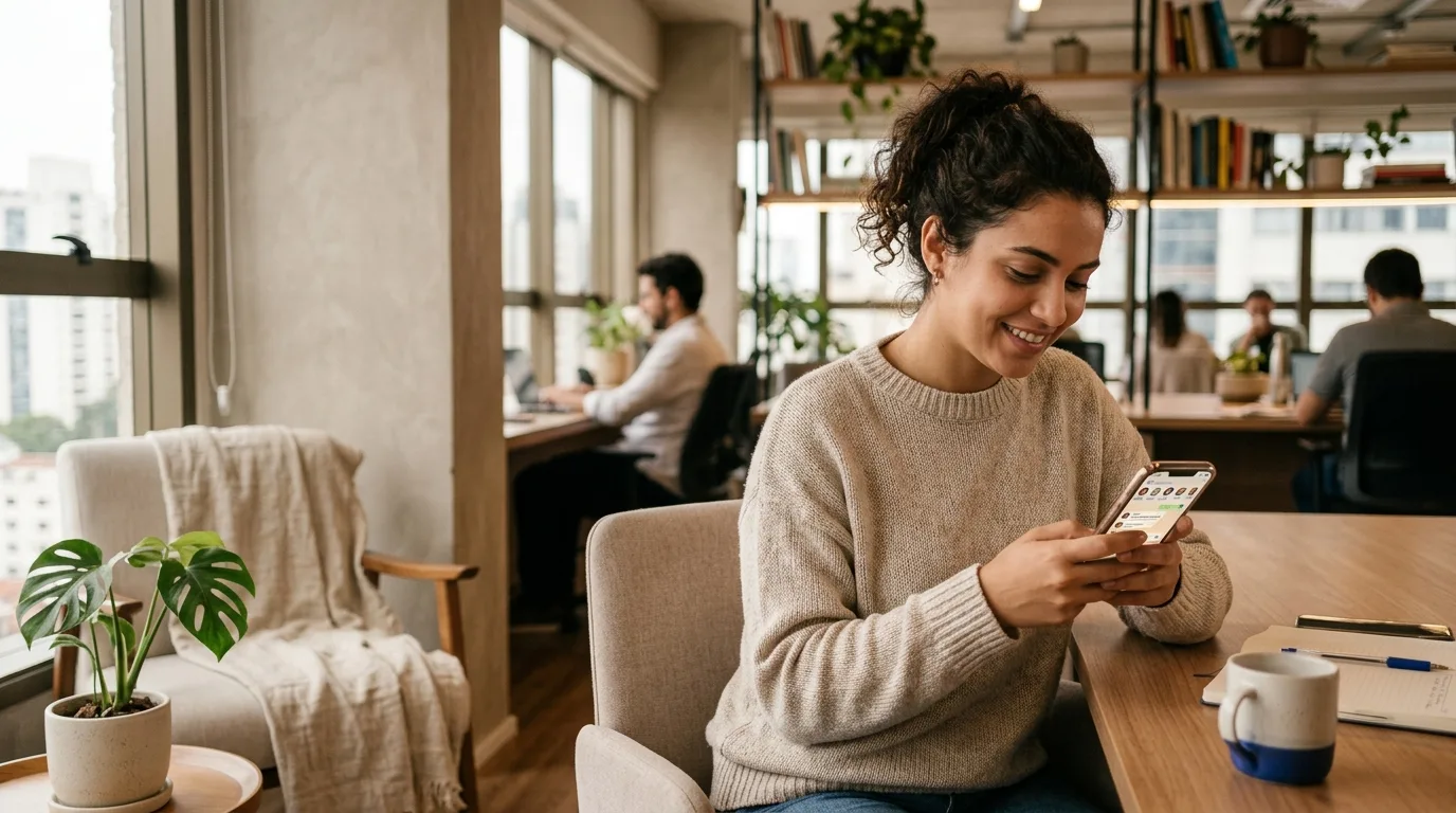 Comunidade privada no celular construindo lealdade de marca